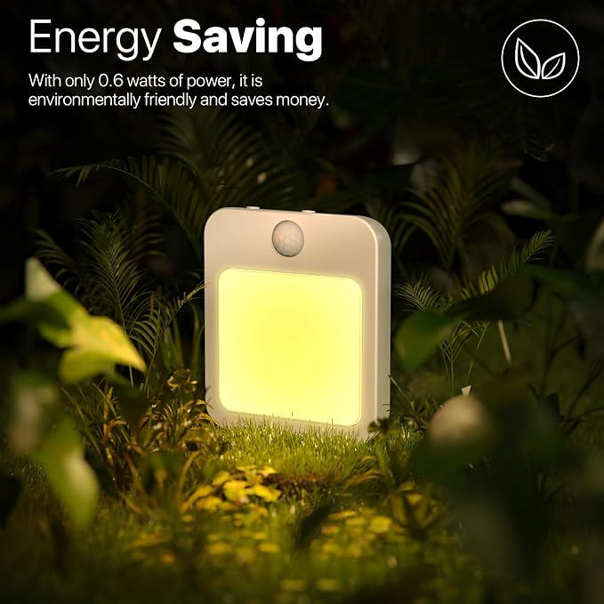 Night Light Plug into Wall, Dusk to Dawn Sensor LED Nightlight, Soft Warm White 3000K, Auto On/Off Night Lamp for Bedroom Bathroom Hallway Nursery, 1 Pack