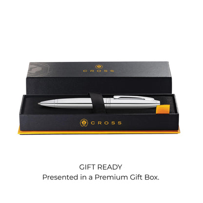 Cross Calais Polished Chrome Ballpoint Pen - High-End Pen for Everyday Use - Professional Desk Essential - Smooth Writing - Durable Construction - Black Ink - Gift Box Included