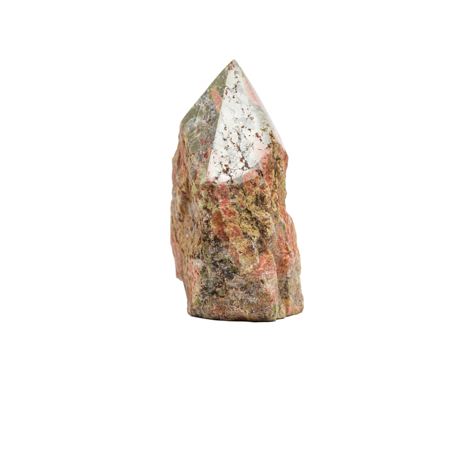 SAMSARI 2 Pcs of Unakite Crystal Points (3 to 3.5 inches Height) – Healing Stones for Meditation, Yoga, and Spiritual Practices – Natural Unakite Gemstones