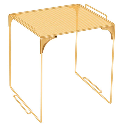 Demonwer Locker Organizer Shelf Gold Stackable Extra Locker Shelf Storage Cabinet Accessories for School Office Home Gym Supplies