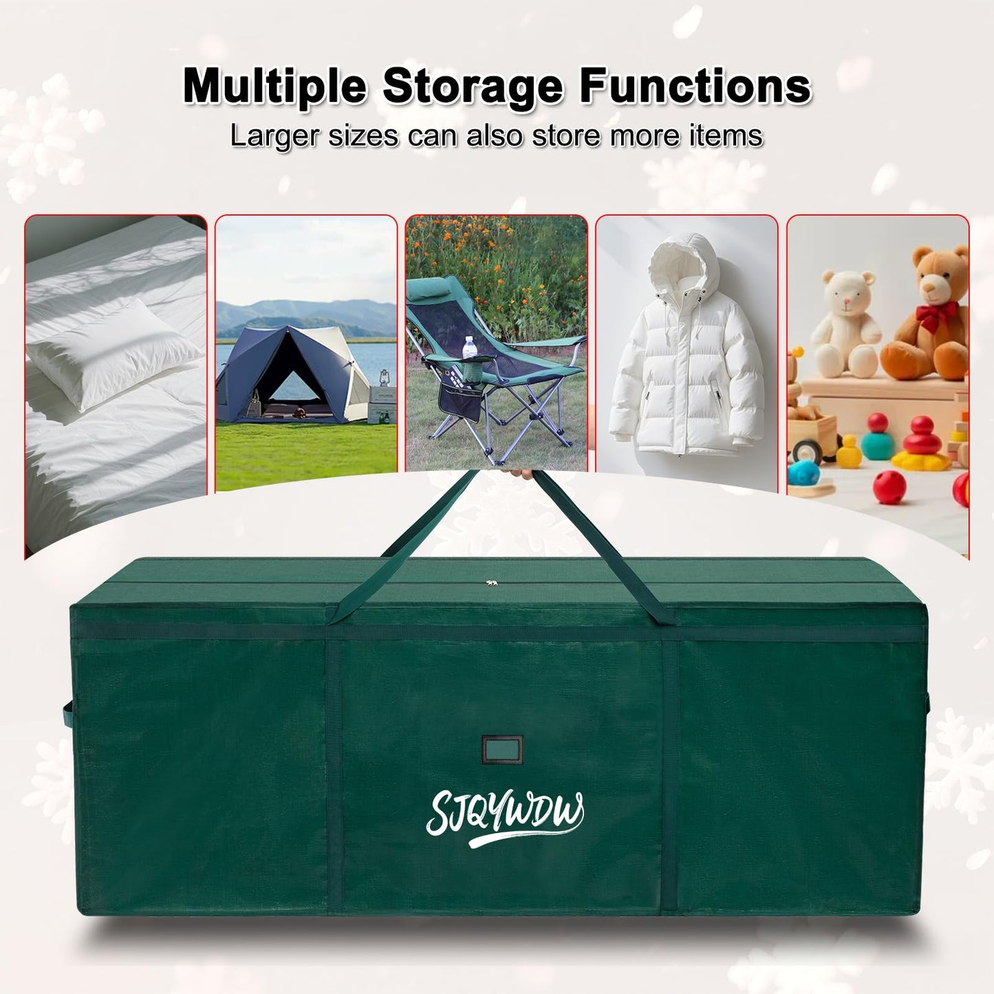 SJQYWDW Christmas Tree Storage Bag 9ft for Xmas Trees - Green