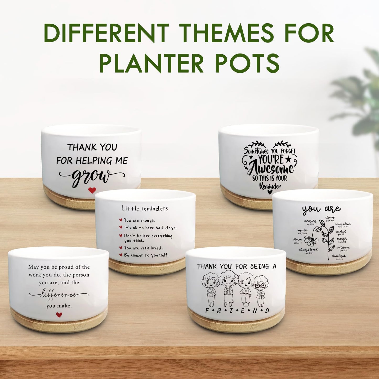 Jutasty Thank You Gifts for Women, Funny Succulent Plant Pot, Cactus Flower Planter Gifts, Appreciation Inspirational Farewell Going Away Gifts for Women Men Boss Lady Manager Coworkers (No Plants)