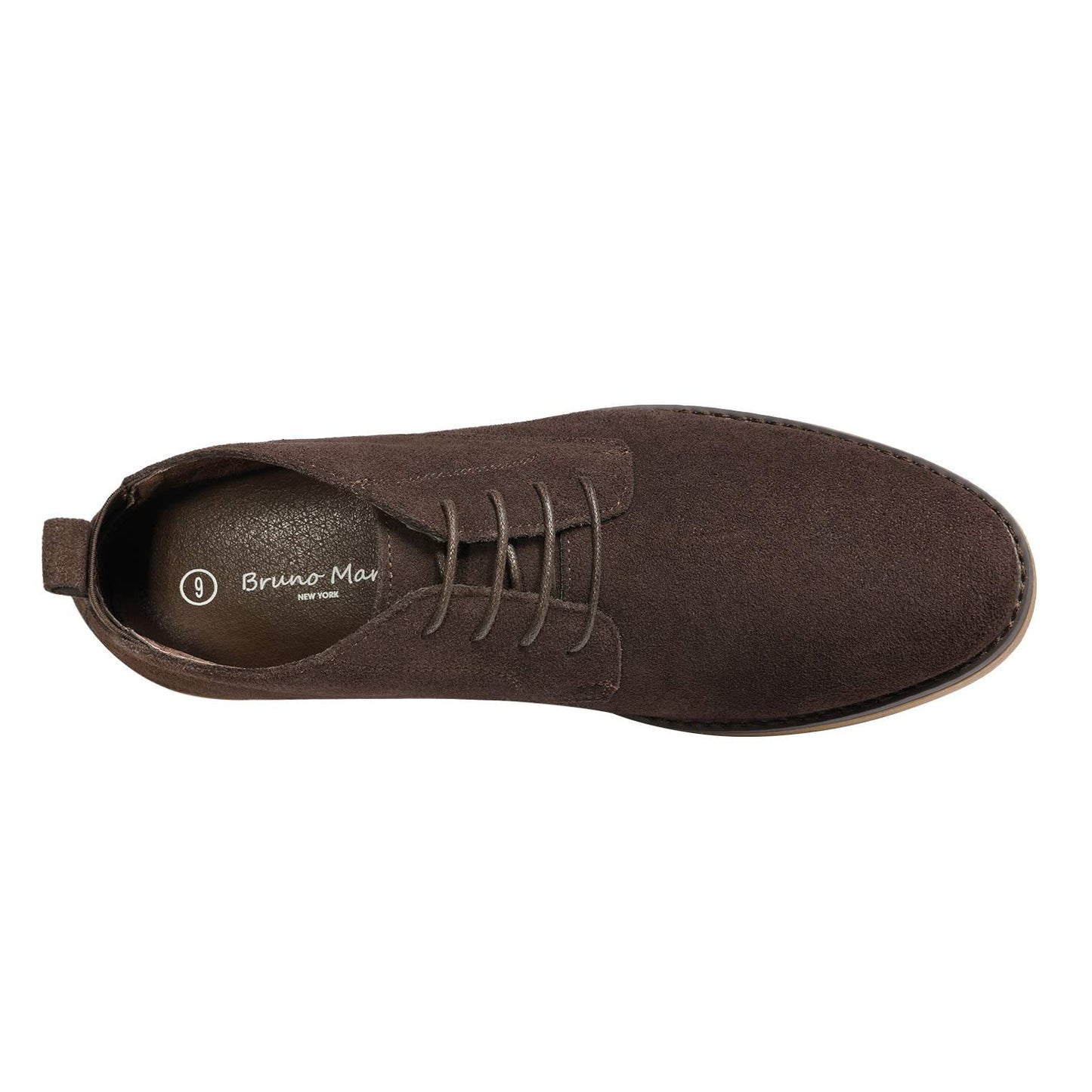 Bruno Marc Men's Chukka Suede Leather Chukka Desert Oxford Ankle Boots,Size 9.5,DARK/BROWN,CHUKKA