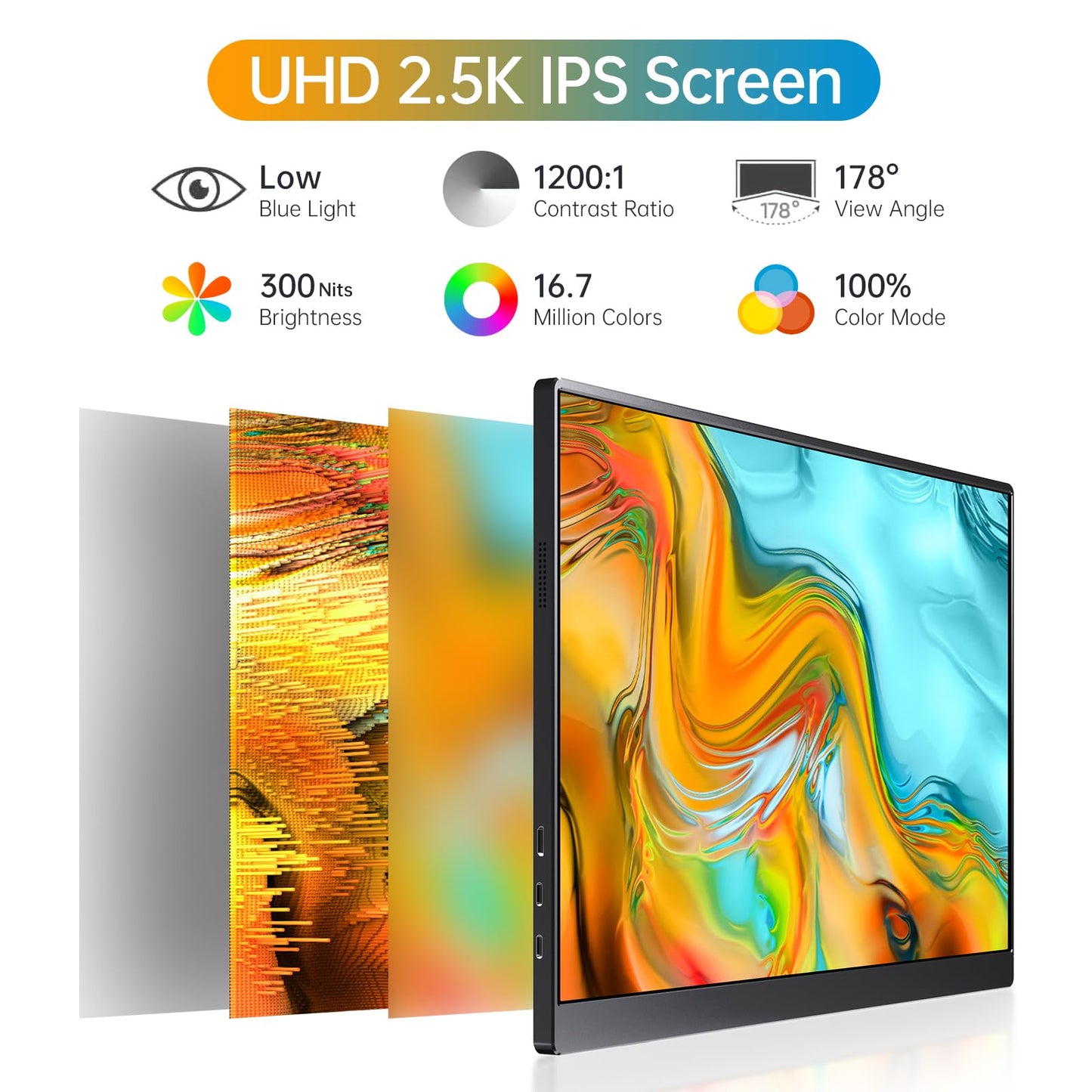 15.6inch Portable Monitor,1080P USB-C HDMI Second External Monitor for Laptop,PC,Mac Phone,PS,Xbox,Swich,IPS Ultra-Thin Zero Frame Gaming Display/Premium Smart Cover