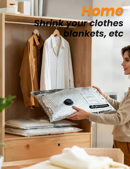 2026 Upgraded Vacuum Compression Bags for Travel with Pump - 4+20 Pack Transparent & Heavy-Duty TPU for Luggage, Suitcase | Reusable Compression Packing Cubes with Pump Space Saver Kit, Forest