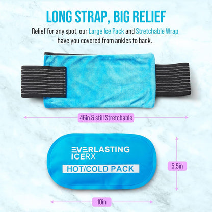 Reusable Hot and Cold Gel Ice Pack Wrap (2 Pack) - Hot and Cold Therapy Solution for Injuries - Adjustable & Flexible for Knees, Back, Shoulders, Arms, and Legs - Ice Packs for Injuries Reusable