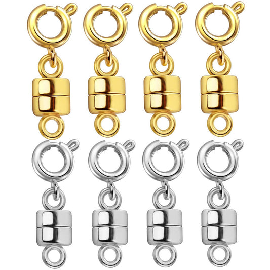 Dailyacc Magnetic Necklace Clasps and Closures - Safety 14 K Gold and Silver Jewelry Converters for Bracelets Chain Extender