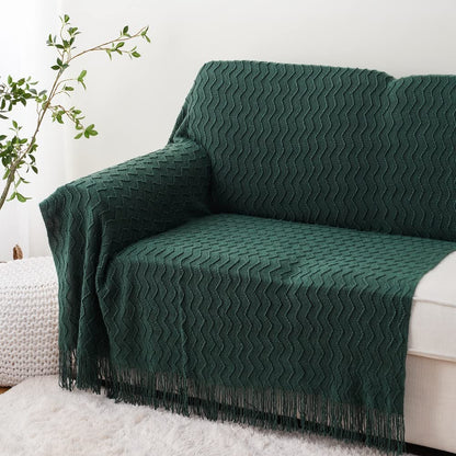 BATTILO HOME Christmas Green Throw Blanket for Couch, Forest Green Throw Blankets, Christmas Decorative Throw Blanket for Sofa Bed, Christmas Decor, 50"x60"