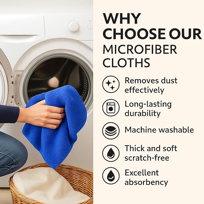 4Pcs Extra Large Microfiber Cleaning Cloths – 30x20 in Mop Towels