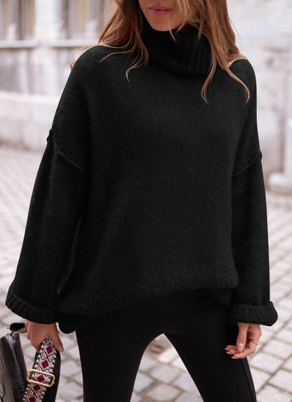 PRETTYGARDEN Oversized Sweaters for Women 2025 Chunky Turtleneck Sweater Fall Clothes Long Sleeve Tops Winter Clothing