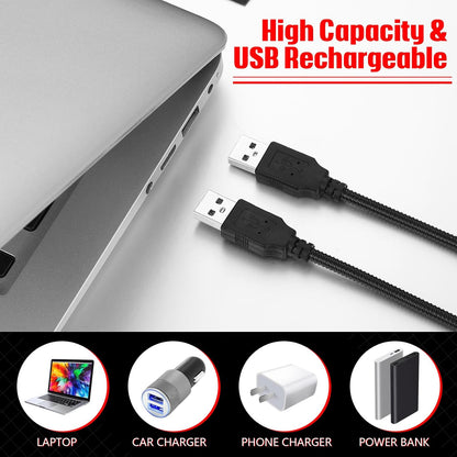 2 Pieces USB LED Light for Laptop Keyboard Gooseneck Light Computer Lamp Flexible Stick Dimmable LED Lamp Touch Switch for Reading Book(Black)