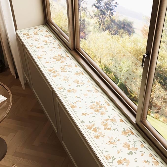 Floral Print Window Sill Cushion – Ultra-Narrow Waterproof Pad