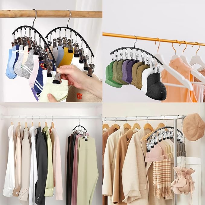 Legging Hangers for Closet Organizer, Hat Hangers for Closet 4 Pack