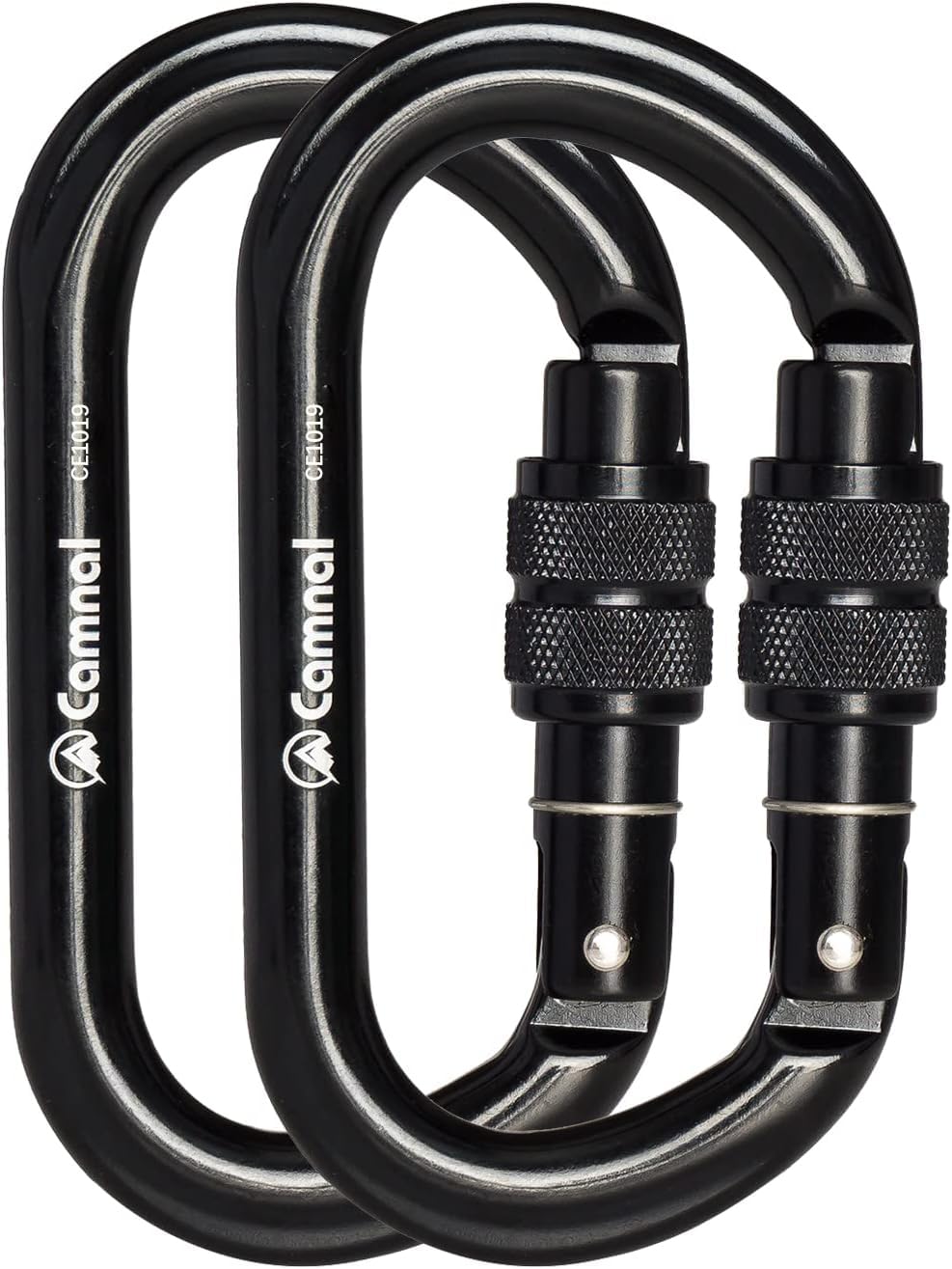 CAMNAL Screwgate Locking Climbing Carabiner Clips, Heavy Duty Carabiners UIAA Certified 25KN, Rock Climbing Carabiner Screw Lock for Rock Climbing, Mountaineer, Hammock, Rappelling, Outdoor Equipment
