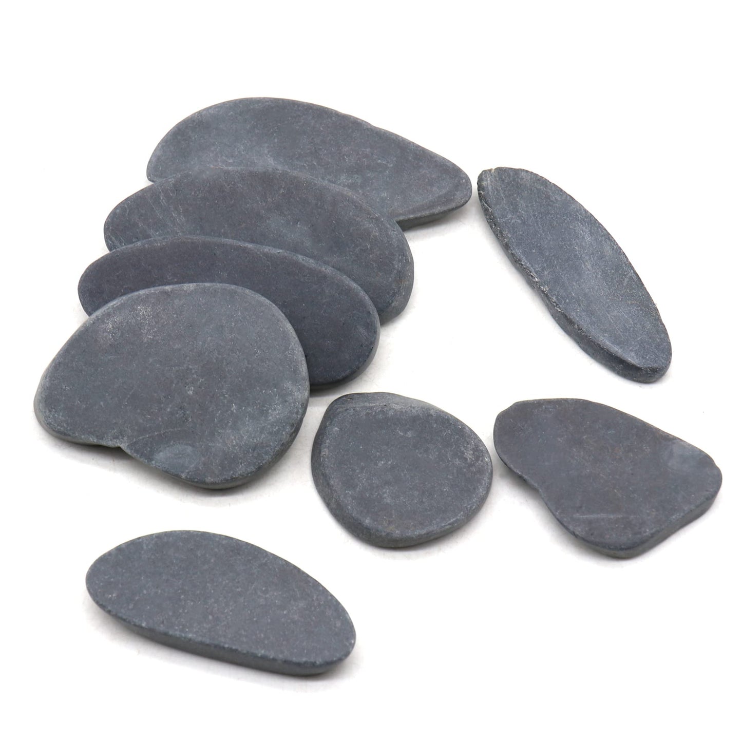 Sliced Black River Rocks for Painting, 2” - 3” inch Smooth Flat Rocks for Painting, Mosaic Tiles, Crafts, Mandalas, Outdoor Gardens, 100% Natural Stones for Kindness Stones, Rock Painting Supplies