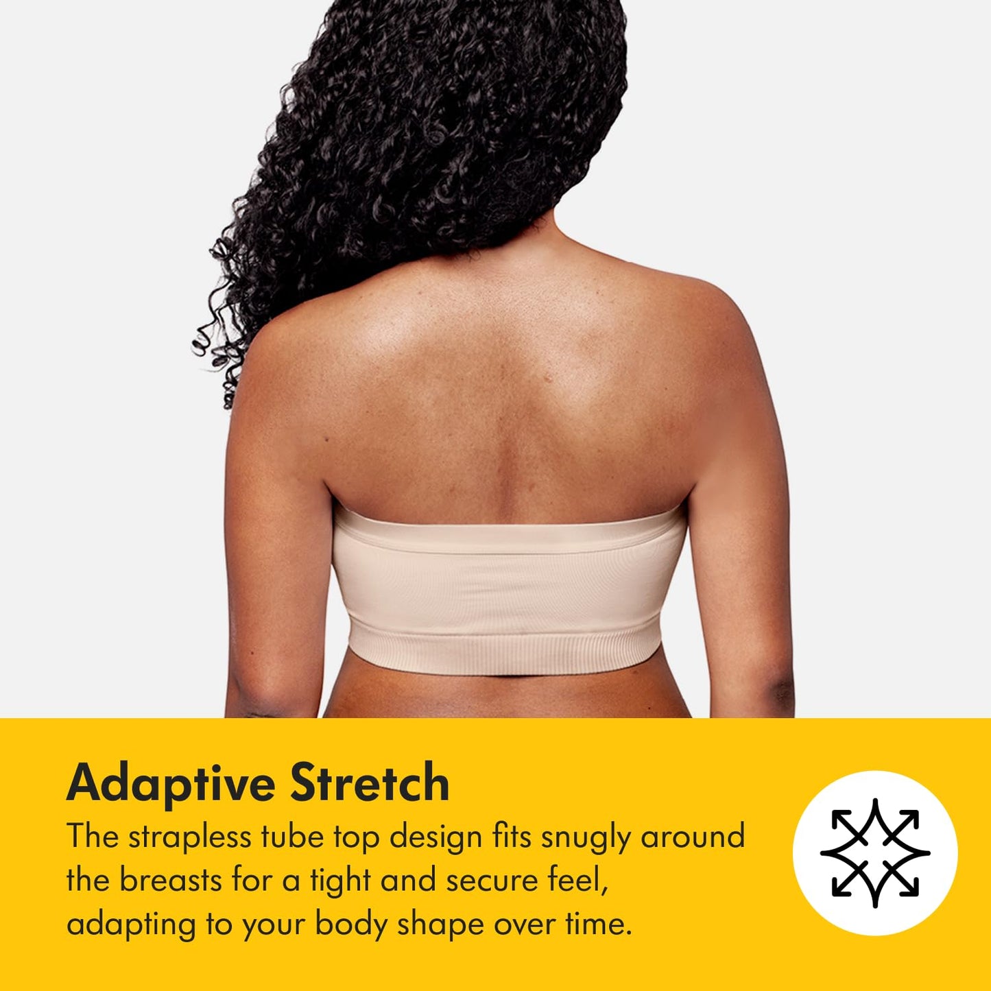 Medela Hands Free Pumping Bustier, Easy Expressing Pumping Bra with Adaptive Stretch and Easy Milk Flow Black