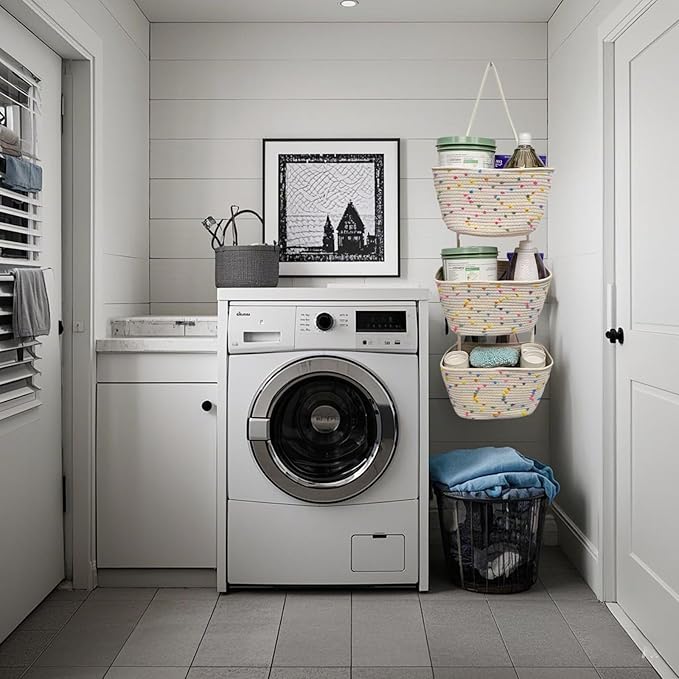 Nursery Storage Must-Have! 3-Tier Cotton Hanging Baskets