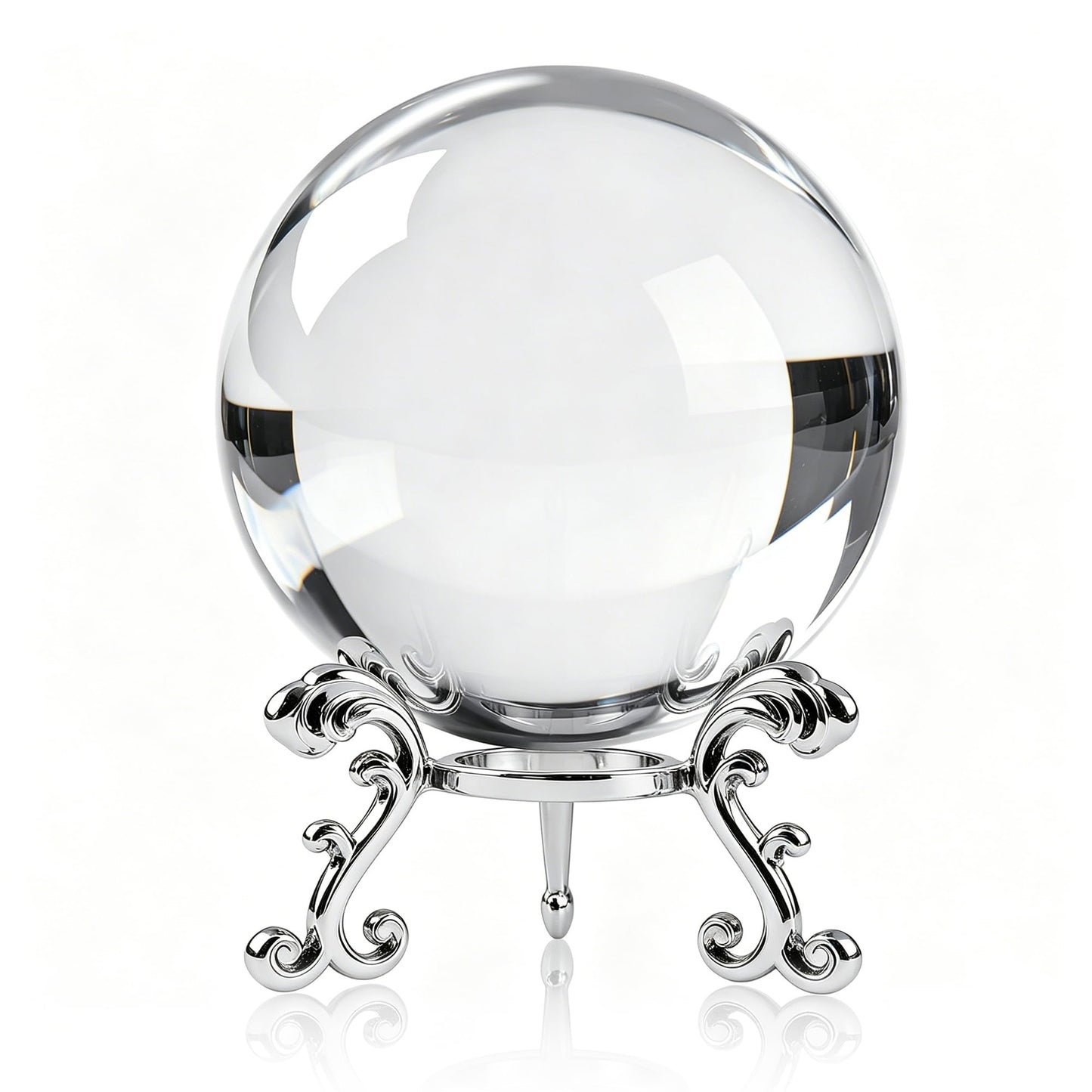 ZEERSHEE 3.9in Crystal Ball with Stand, Photography Prop for Decor