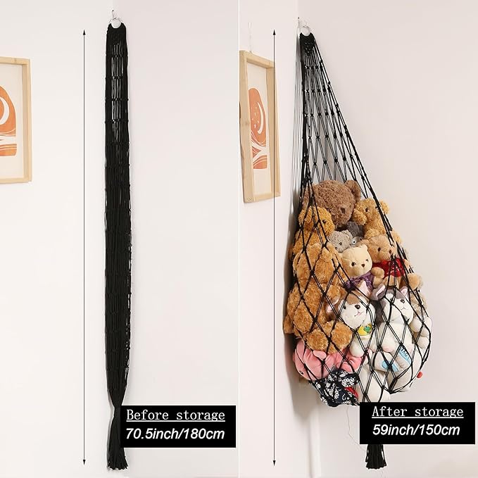 Stuffed Animal Hammock Corner Hanging Net