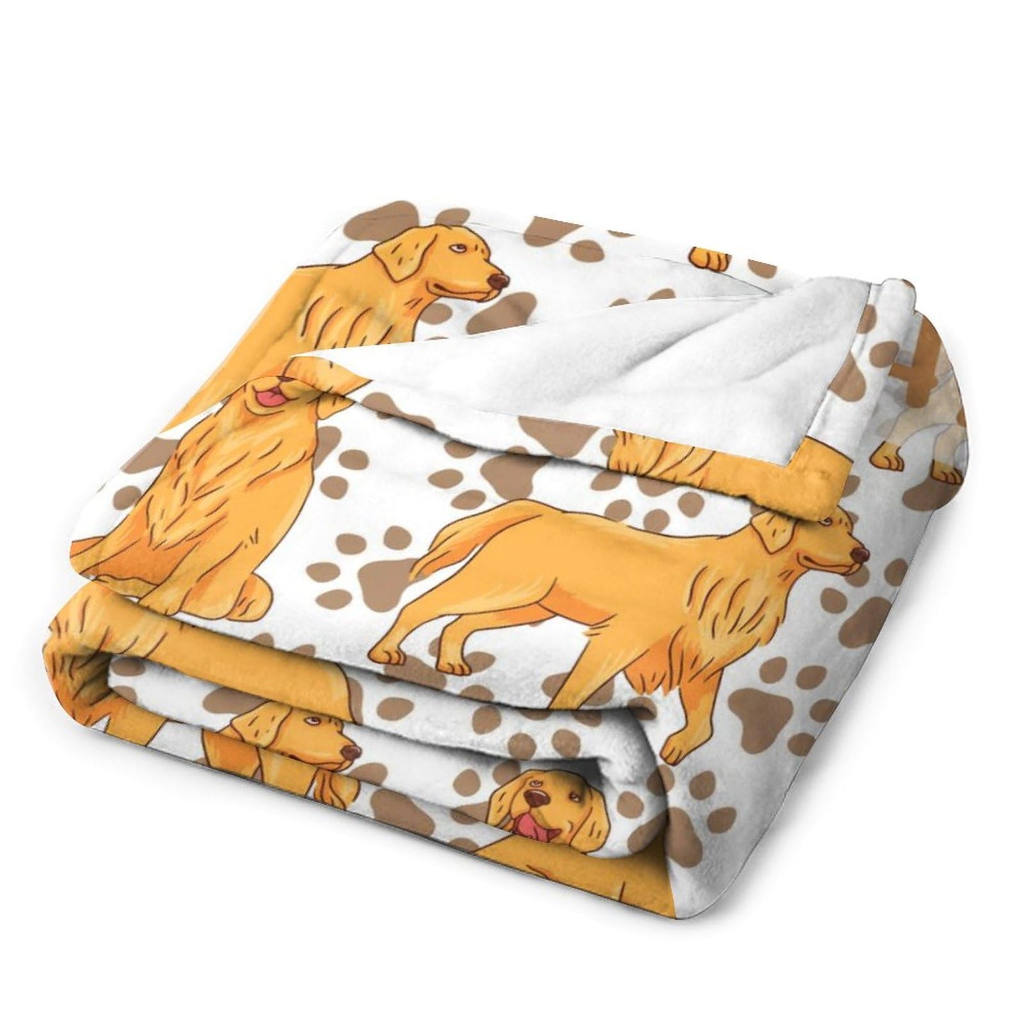 AIOMXZZ Personalized Golden Retriever Blanket Gifts with Text Name, 30"x40" Dog Pattern Flannel Fleece Throw Blanket Soft, Lightweight, Comfortable, Warm Golden Retriever Blanket for Adults Kids