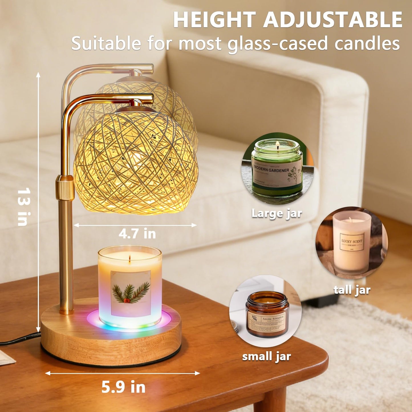 Lurinenna 2-Pack Christmas Wax Warmer Lamp with Timer, Dimmable Flameless Candle Melting Lamp with Festive Design, No Smoke, Perfect Xmas Gifts for Mom Friends Family Holiday