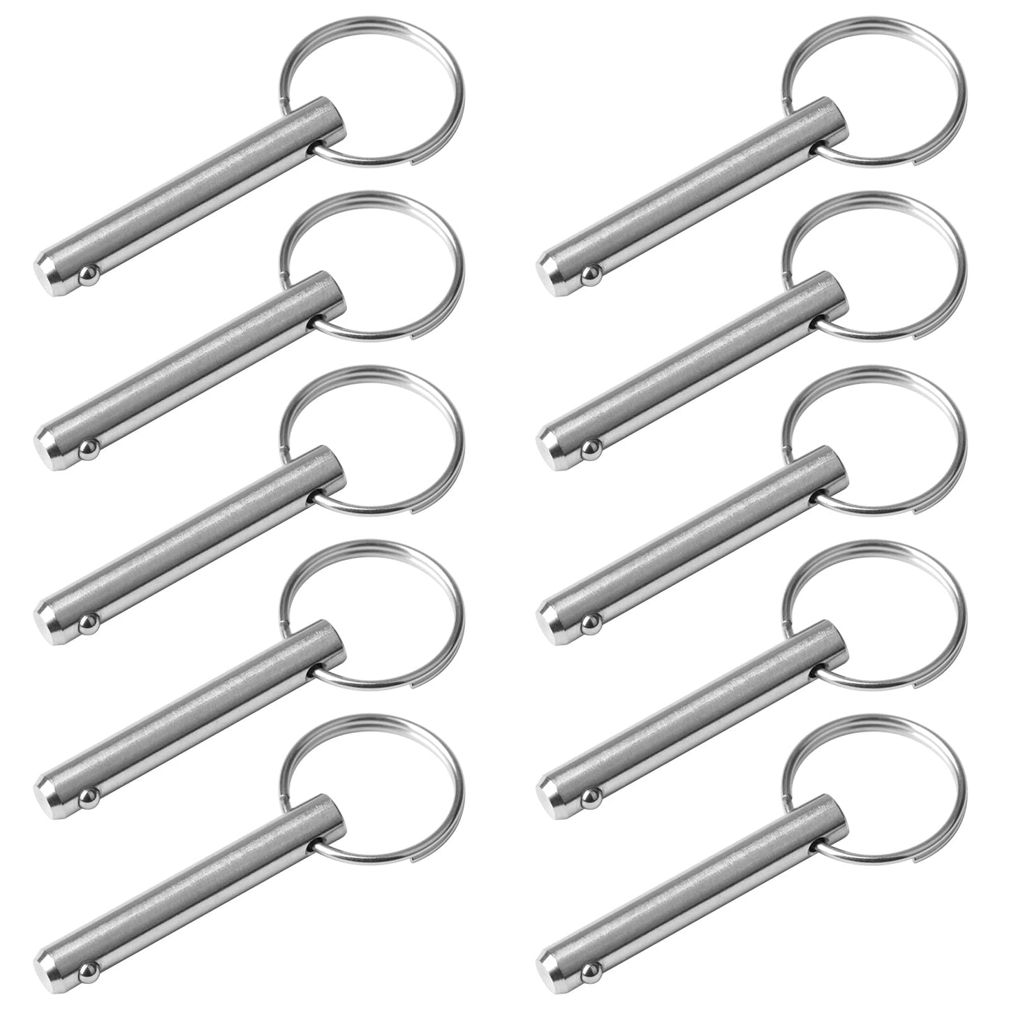 GBGS 10 Pack Quick Release Pin,Dia 5/16"(8mm),Usable Length 1-1/2",316 Stainless Steel,Bimini Top Pin,Marine Hardware