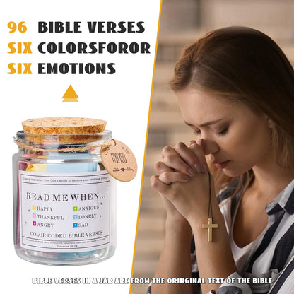 Faunamancy Read Me When Bible Verse Jar,Scripture Prayer Cards for Daily Encouragement,Christian Gifts for Women Men Mom Dad Friend,Easter Birthday Graduation Valentines Gifts,Gift for Mom