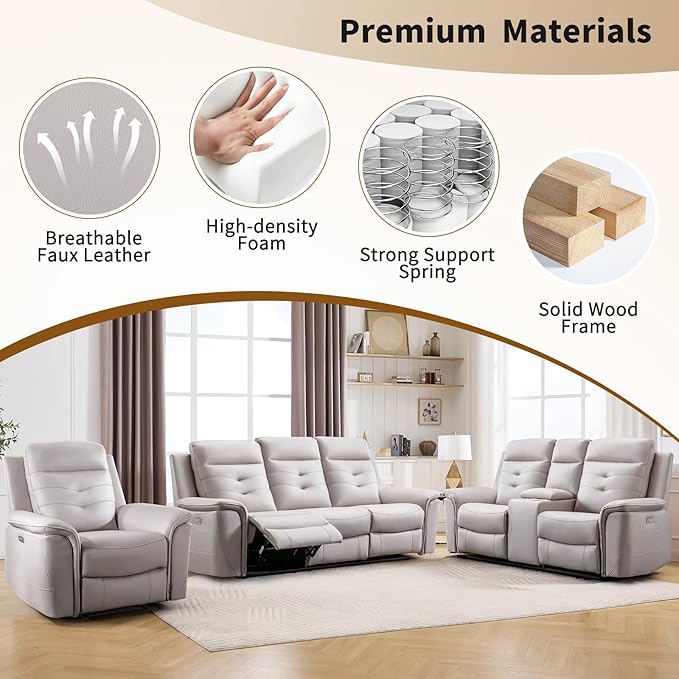 ANJ Power Recliner Chair Set of 2
