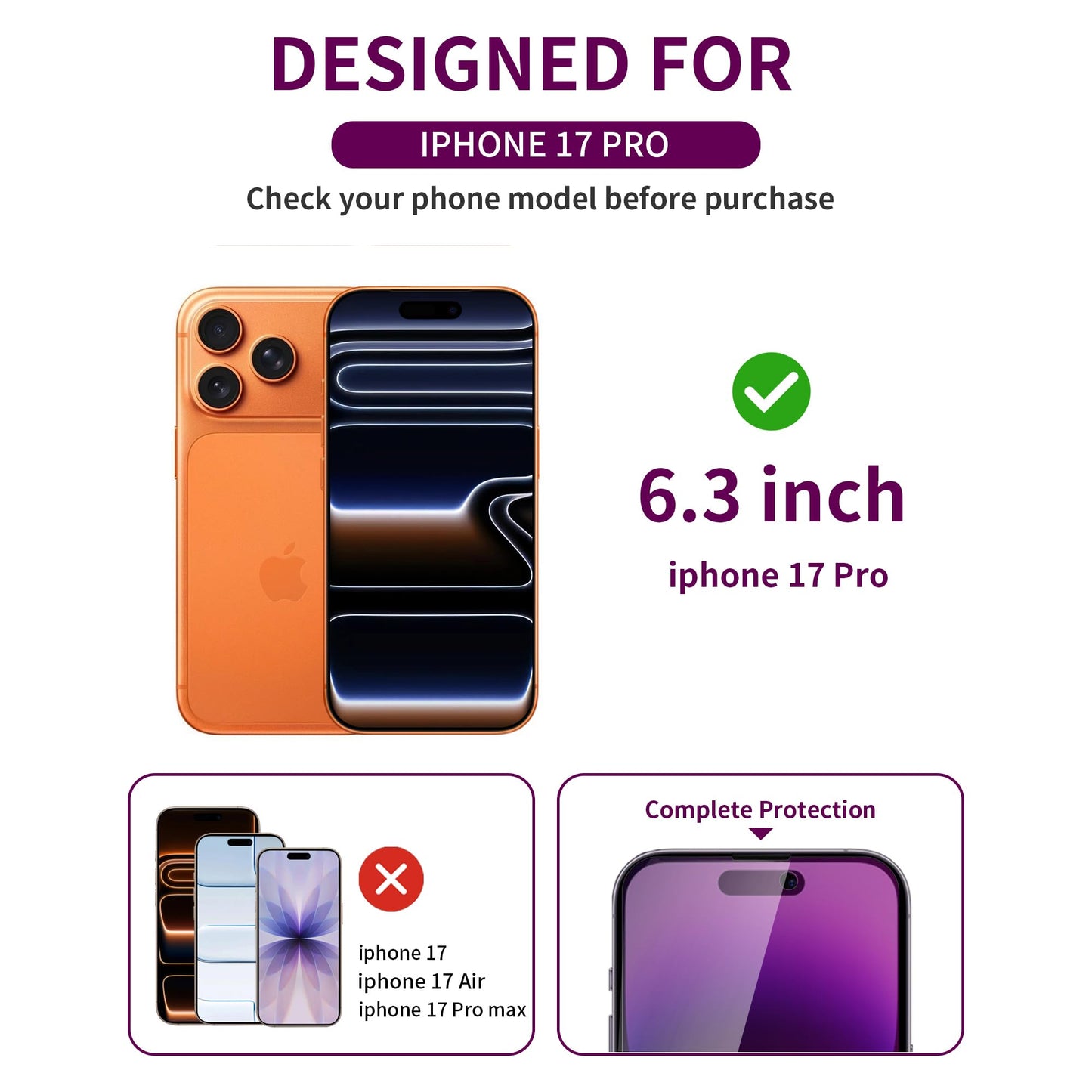 2 Pack Privacy Screen Protector for iPhone 16 Pro Max Tempered Glass 6.9inch Private Saver Anti-Spy Eye Protection Anti-Scratch Full Coverage