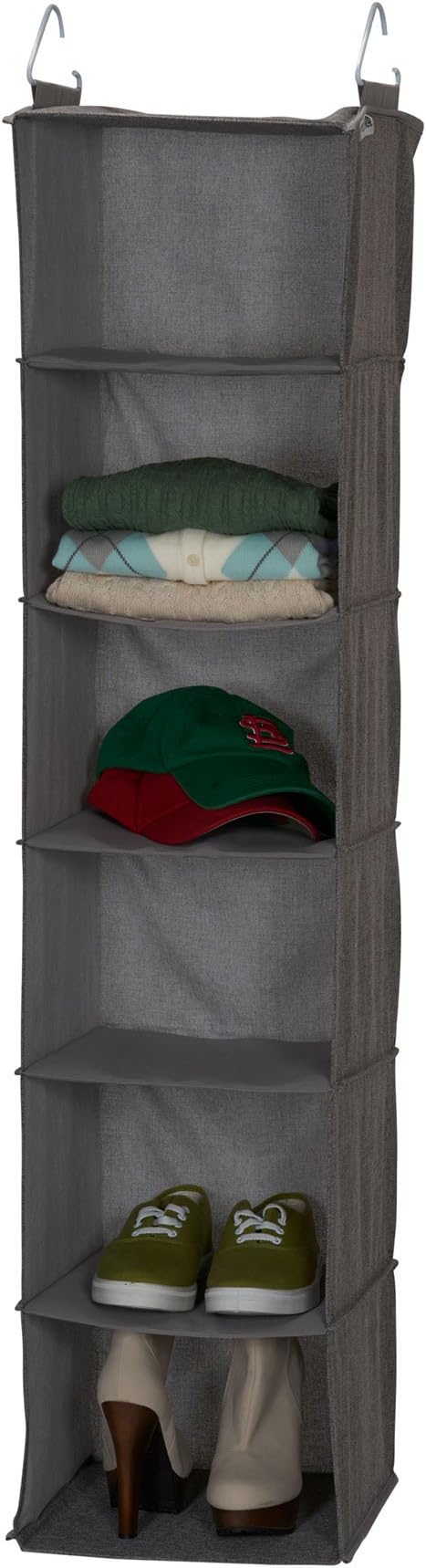 Household Essentials 6-Shelf Linen Hanging Closet Organizer
