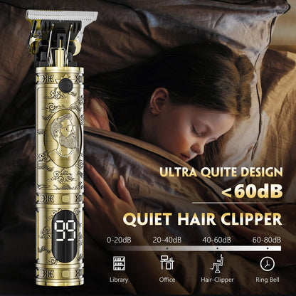 Beard Trimmer Hair Clippers Men,Cordless Rechargeable Hair Trimmer for Men,Premium Professional Barber Grooming Set with Zero Gapped T Blade Shaver & LCD Display Gift
