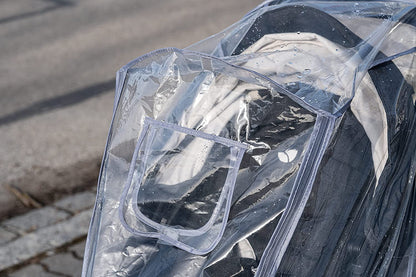 Zamboo Universal Rain Cover for Pushchair and Pram with Zip Opening - Transparent Weather Shield for Stroller and Buggy