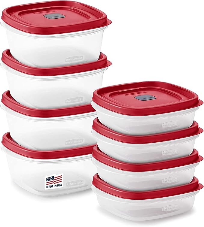 Rubbermaid 16-Piece BPA-Free Plastic Food Storage Set, Dishwasher Safe: Perfect