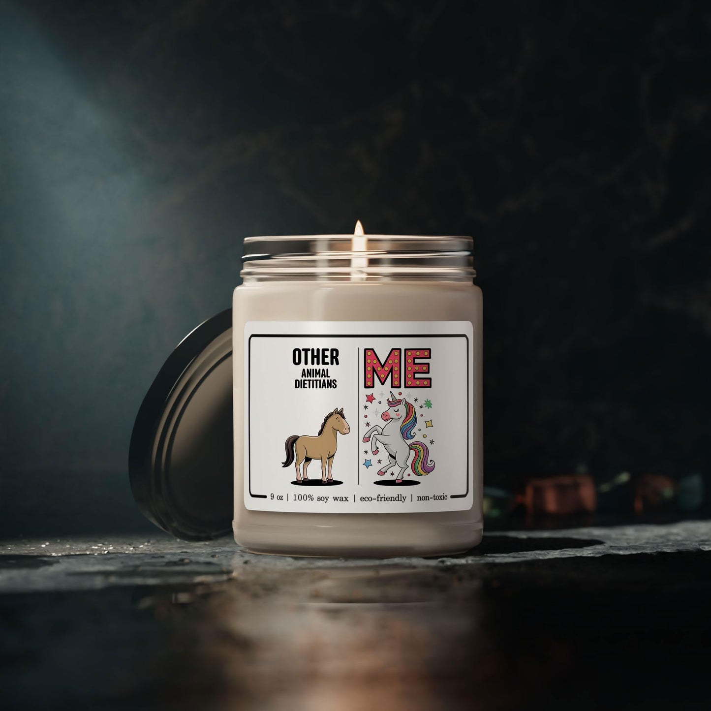 Funny Animal Dietitian Gifts for Women - Other Animal Dietitians vs Me Unicorn Candle for Veterinary Nutritionist Staff Employee - Christmas - 9oz Soy Wax Cinnamon Vanilla Scent