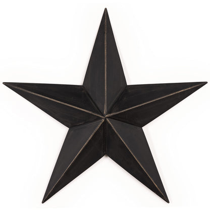 The Hearthside Collection CWI Gifts Metal Barn Star - 12" Galvanized Hanging Star - Farmhouse Wall Decor - Black - 1, 12 X 12 X 2
