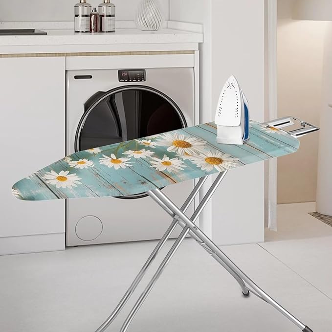 Daisy Ironing Board Covers 15x54 Inch 3D Wood Print Ironing Board Pad