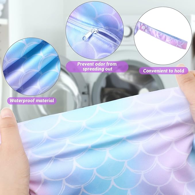 Shappy 2 Pcs Large Travel Laundry Bag Washable Waterproof Wet Dry Large Dirty