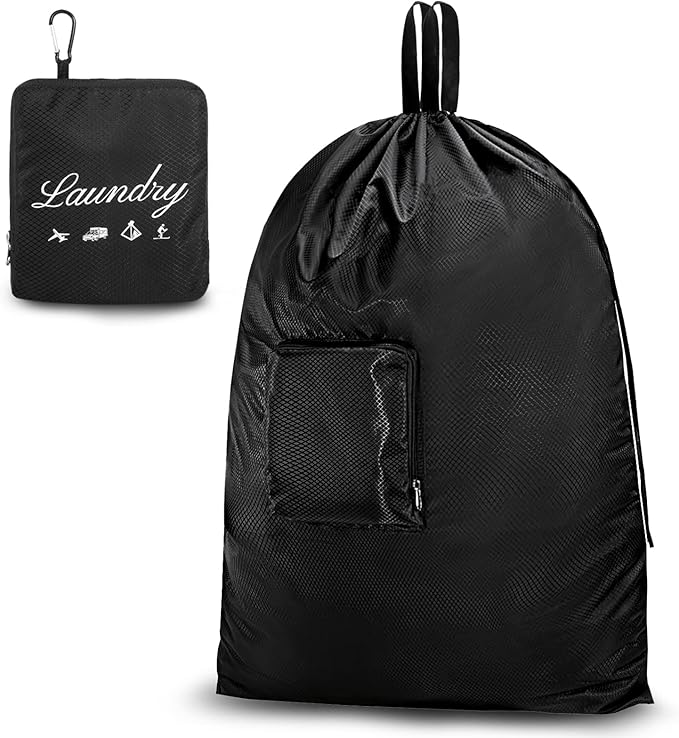 JHX Travel Laundry Bag XL, Extra large Dirty Clothes Organizer【Upgraded】with