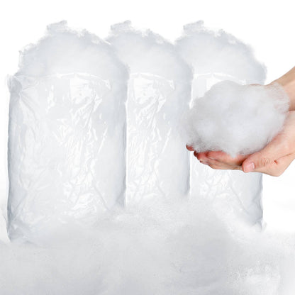 Tatuo 3 Bags Christmas Fake Snow Artificial Snow Blanket Fiber Fluffy Snow Indoor Snow for Christmas Tree Winter Mantle Village Decor, Nativity and Easy Christmas Display Decoration, 5.3 oz Per Bag