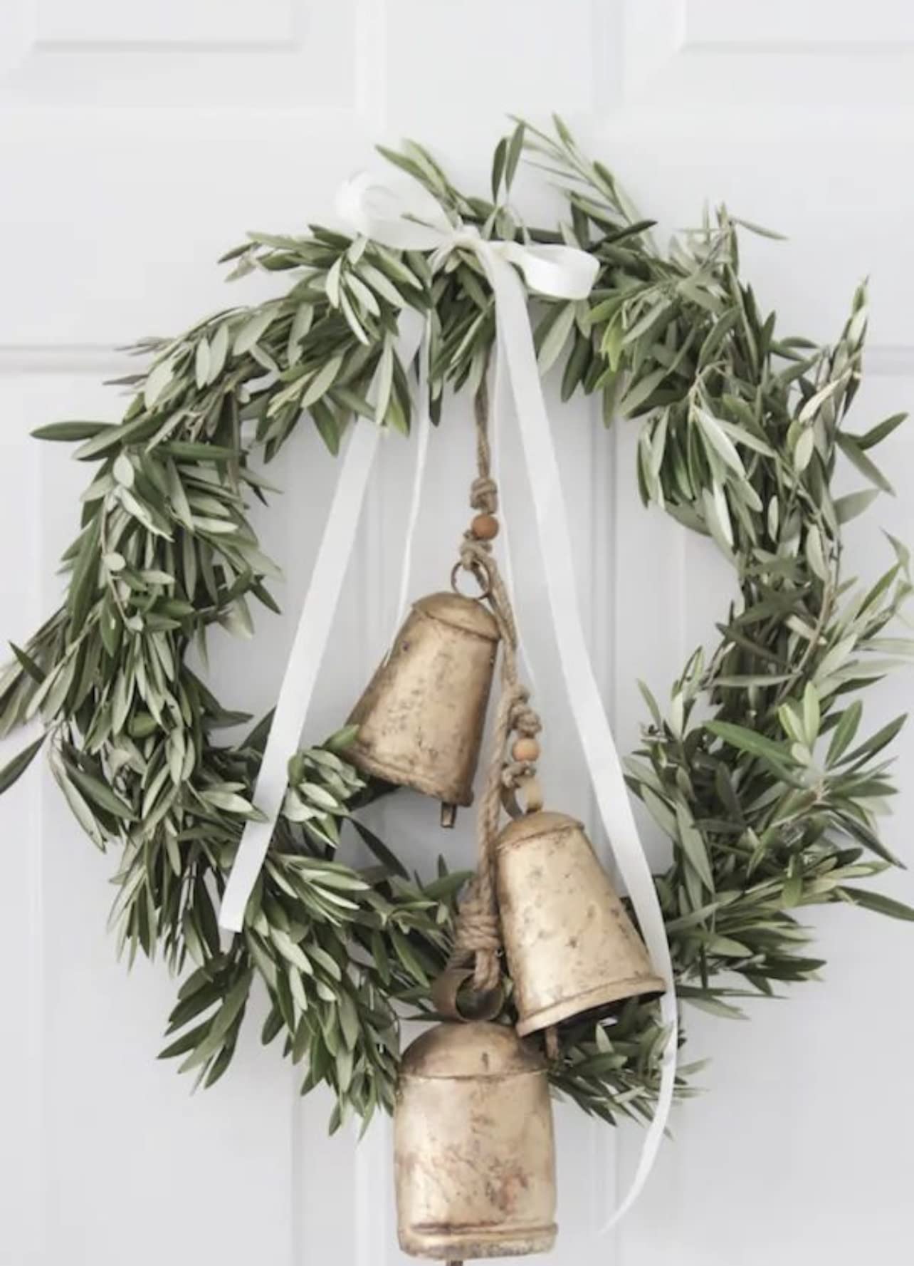 Cow Bells Huge Vintage Handmade Rustic Lucky Christmas Hanging Cone Bells, Round Bells Set of 3
