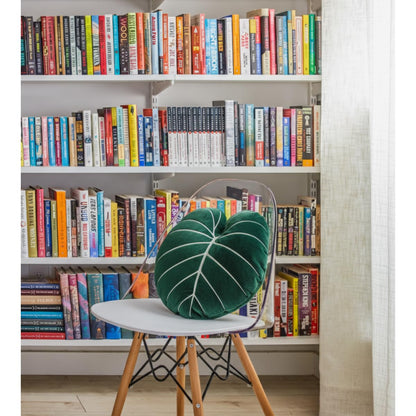 Green Philosophy Co. Monstera Leaf Pillow - Mossy Earth - Large Soft Plant-Shaped Plush Cushion for Couch, Bed, or Reading Nook - Cute & Unique Nature-Inspired Decor Super Soft & Cuddly Throw Pillow