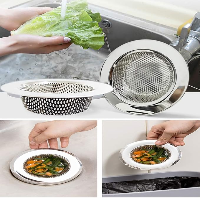 2PCS Kitchen Sink Strainers, Sink Drain Filter, Sink Basket Strainer, 4.5 Inch