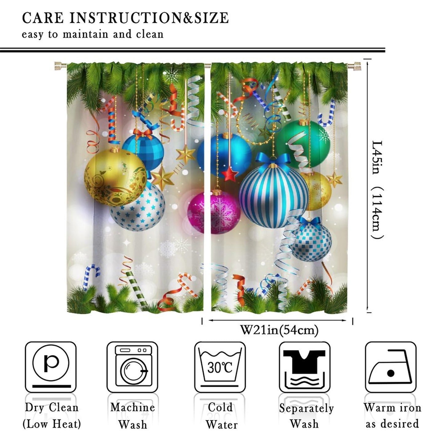 ICMOLYYENLO Christmas Curtains Winter Snowman Christmas Snowflake Rod Pocket Curtains for Bedroom Living Room Christmas Decoration New Year Gift 42x45 Inch Decor 2 Piece Set