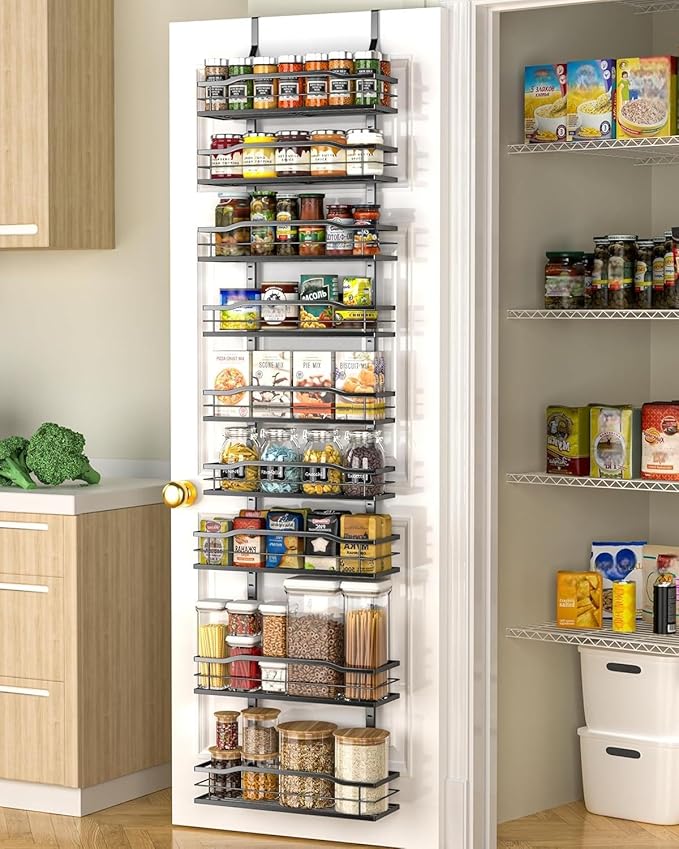 Moforoco 12.2" Narrow 9-Tier Over The Door Pantry Organizer, Pantry