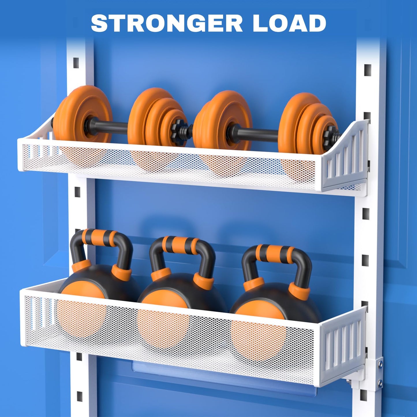 coobest 8-Tier Over the door Spice Rack Organizer, Large Heavy Duty Metal Wall Mount or Over The Door, 2 in 1 Rust-Proof Hanging Storage Shelf for Kitchen Pantry, Bathroom, Laundry Room, Closet