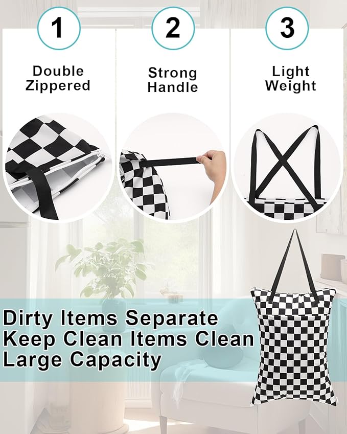 ALVABABY 2 Pack Large Wet Dry Bag Waterproof Hanging Cloth Diaper