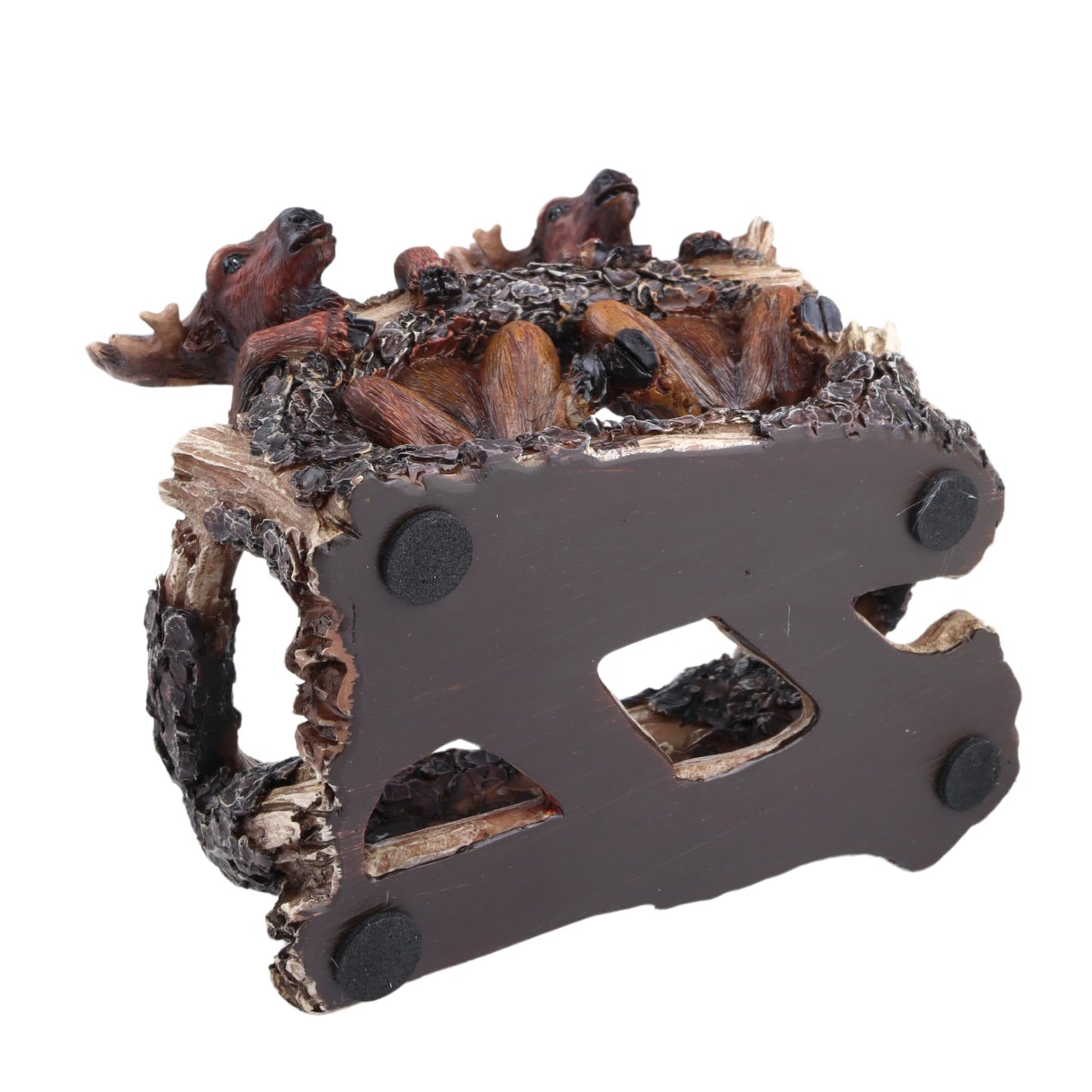 Needzo Moose Salt and Pepper Shakers Set and Holder, Rustic Cabin Kitchen Accessory, Wildlife Themed Keepsake Gift, 4.5x3.3x3.5 Inches