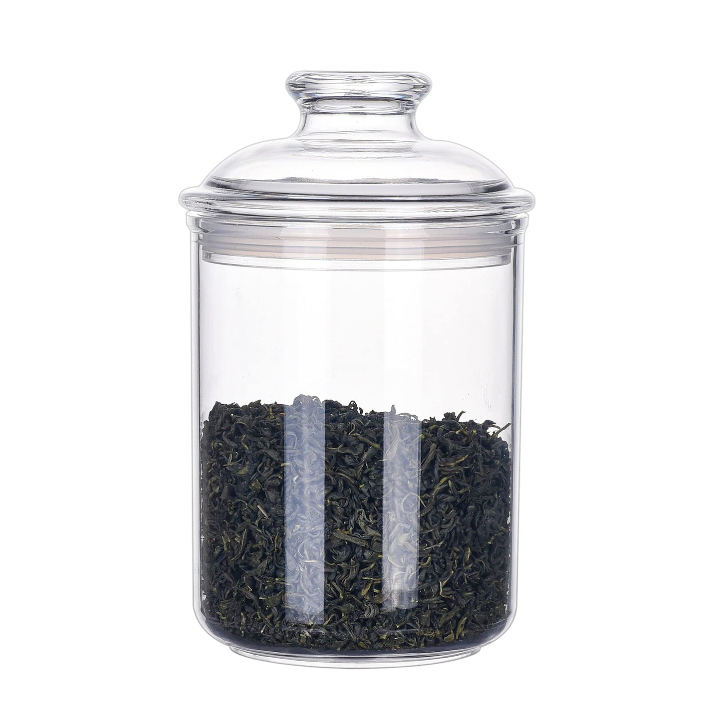 24oz Acrylic Storage Jar, Airtight Lid with Silicone Sealing Ring, Ideal Canister Container for Sugar, Tea, Spices, Herbs, Shells, Bath Salt, Christmas Decorative Apothecary Jars