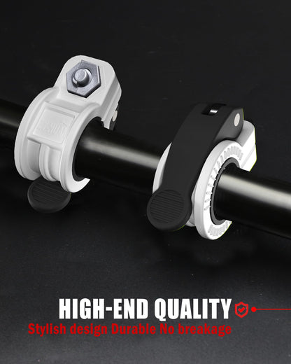 ZY-HUAN mini Barbell Clips 1 inch I Multi-Size Adjustable Barbell Collar I 1 inch Barbell ClampsIQuick Release Weight Clips Pair of Locking for Dumbbell Bar (Black+White)