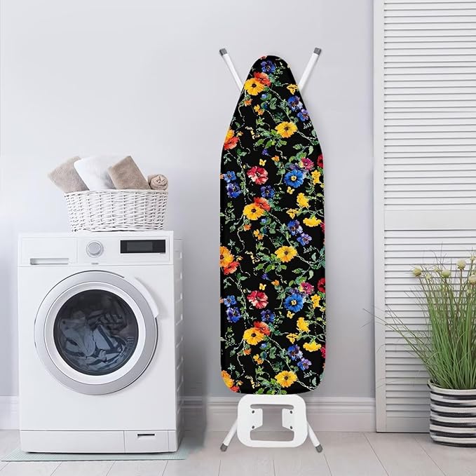 Floral Ironing Board Cover and Pad, Smooth Iron Board Cover, Stain Resistant